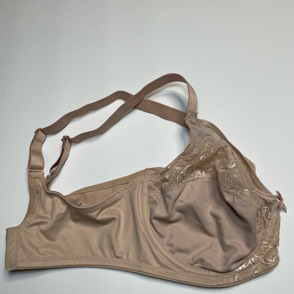 Lilyette Minimizer Bra 36DD Unlined Wired No Padding Full Coverage Mesh Beige - Picture 5 of 9